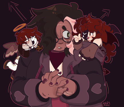 [Halfbody + Little Guys, Cell Shaded] CBES Robin, Red, and Scarlett. [4/8/2025]